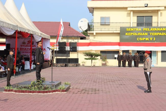 Upacara Peringatan Hari Bhayangkara, di Polres Tanjungbalai