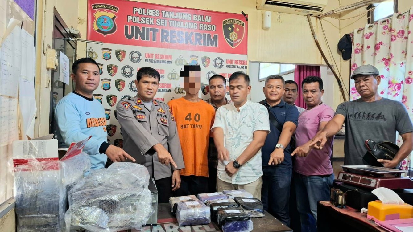 Polsek Sei Tualang Raso  Ungkap 7,54 Kg