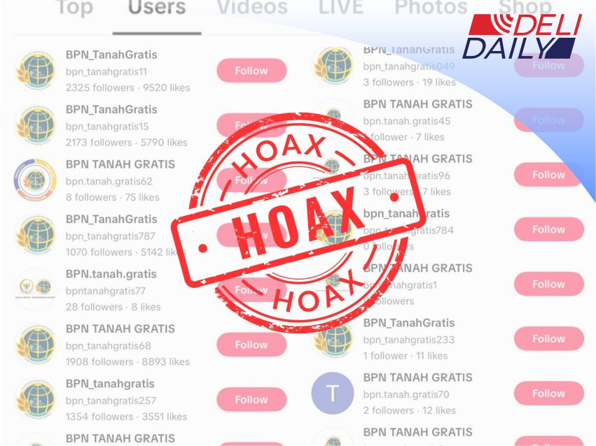 Hoaks “BPN Tanah Gratis” Beredar di TikTok, Kementerian ATR/BPN Imbau Masyarakat Waspada