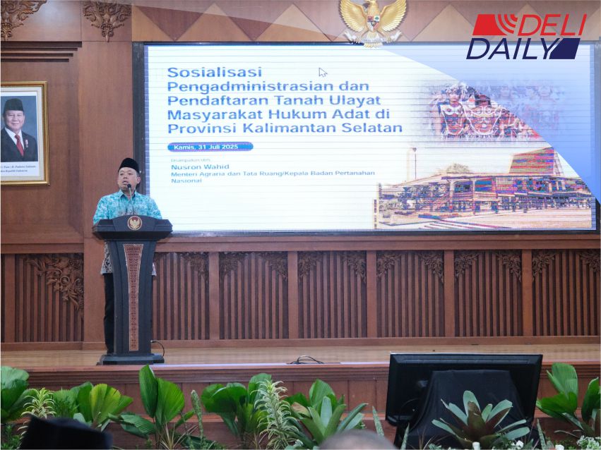 Menteri Nusron Sosialisasikan Urgensi Pendaftaran Tanah Ulayat di Kalimantan Selatan