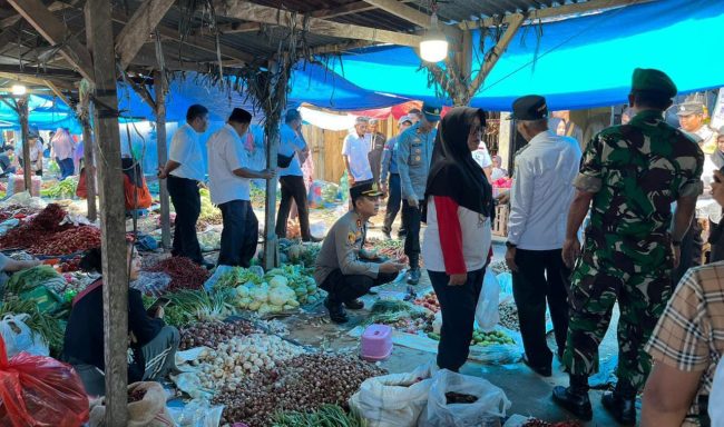 Kegiatan cek harga dan ketersediaan bahan pokok di Aceh Singkil.