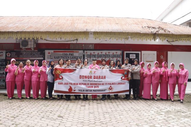 Polwan Polres Langkat  Memperingati HUT Polwan ke - 77