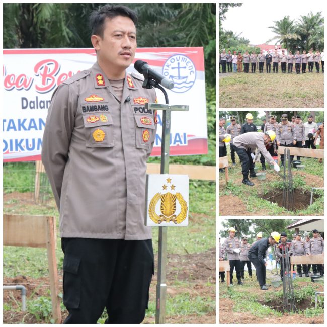 Kapolres Binjai Groundbreaking Gereja Oikumene