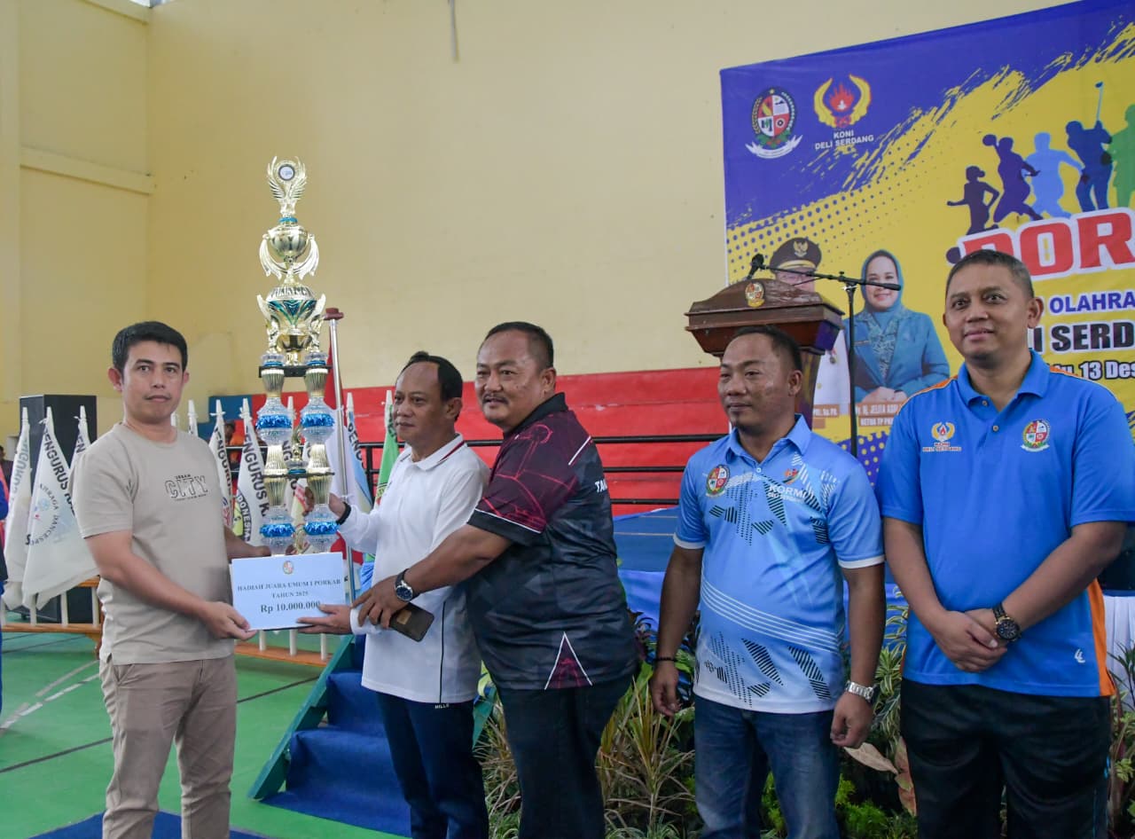 Tanjung Morawa Juara Umum Porkab Deli Serdang 2025