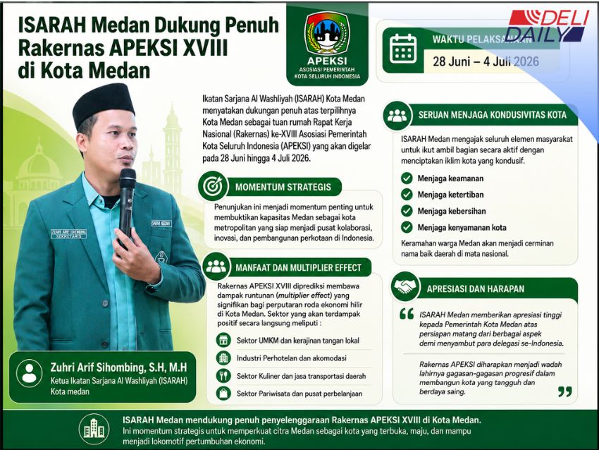Zuhri Arif Sihombing: Rakernas APEKSI Pengukuh Citra Medan Sebagai Lokomotif Pertumbuhan Ekonomi