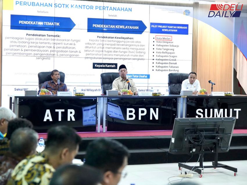 Menteri Nusron ke Jajaran BPN Sumut: Tidak Boleh Ada Niat Sedikit Pun Mempersulit Layanan Rakyat!