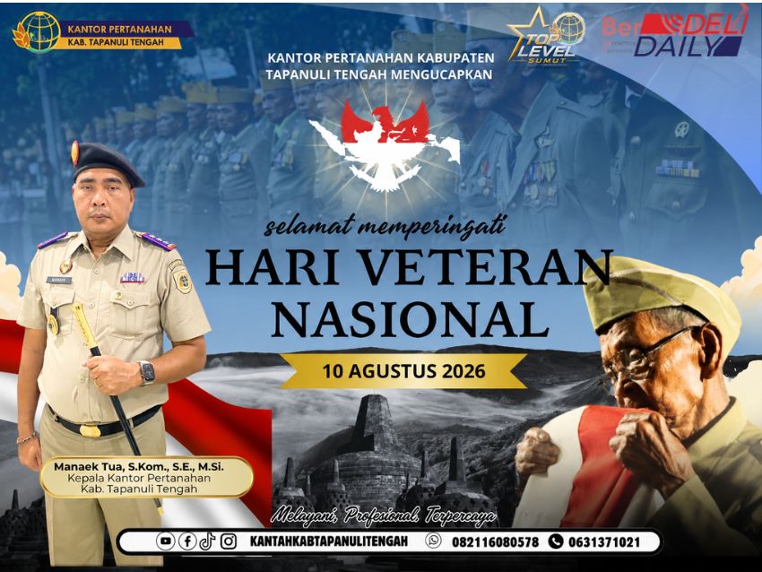 Selamat Hari Veteran Nasional 2026! Kantah Tapanuli Tengah Kenang Pengorbanan Sang Pahlawan