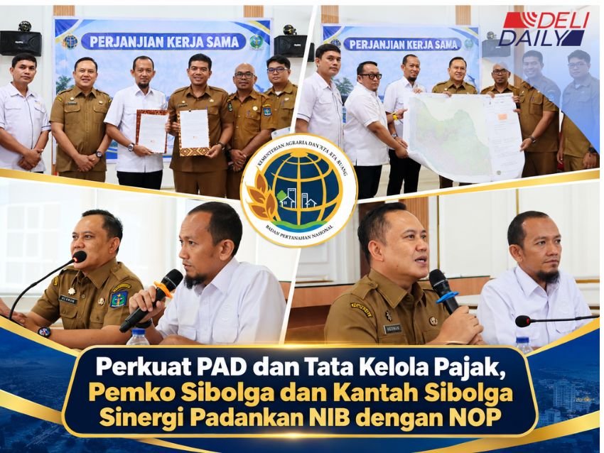 Perkuat PAD dan Tata Kelola Pajak, Pemko Sibolga dan Kantah Sibolga Sinergi Padankan NIB dengan NOP