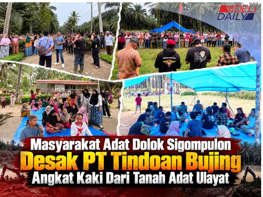 Masyarakat Adat Dolok Sigompulon Desak PT Tindoan Bujing Angkat Kaki Dari Tanah Adat Ulayat